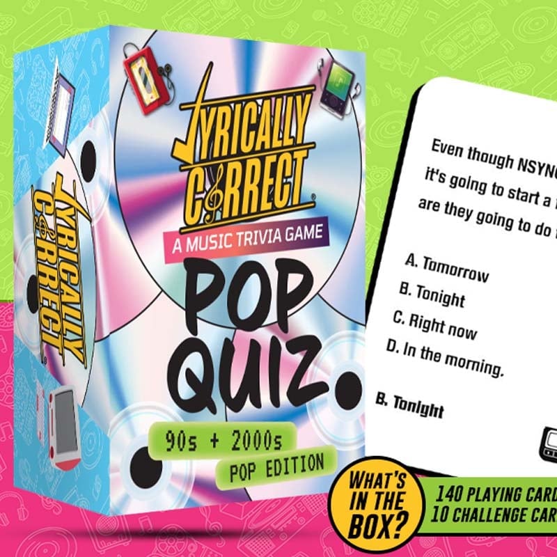 🎁TikTok Last Day Sale - 70% OFF🎶Lyrically Correct Pop Quiz 90s & 2000s Edition Music Trivia Game
