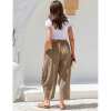 🎁 Letzter Tag Aktion 50% RABATT– Damen Leinenhose mit weitem Bein und Taschen