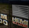 Blackout 3D Metal American Flag Emblem Decal