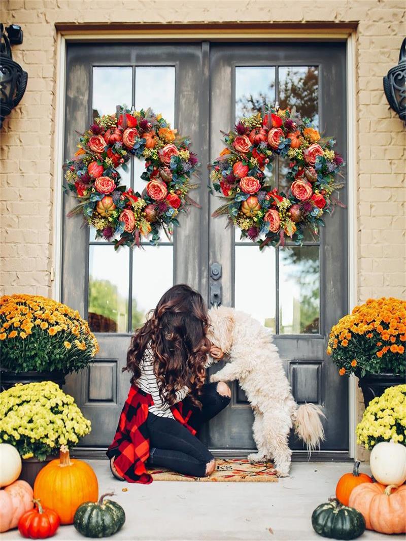 🔥Hot Sale 49% Off🔥Fall Peony And Pumpkin Wreath - Year Round Wreath