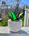 Handmade Suncatcher Stained Agave Plante