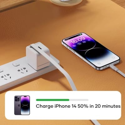 🔥Last Day Promotion - 70% OFF🎁Fast Charger Block with Retractable Cable