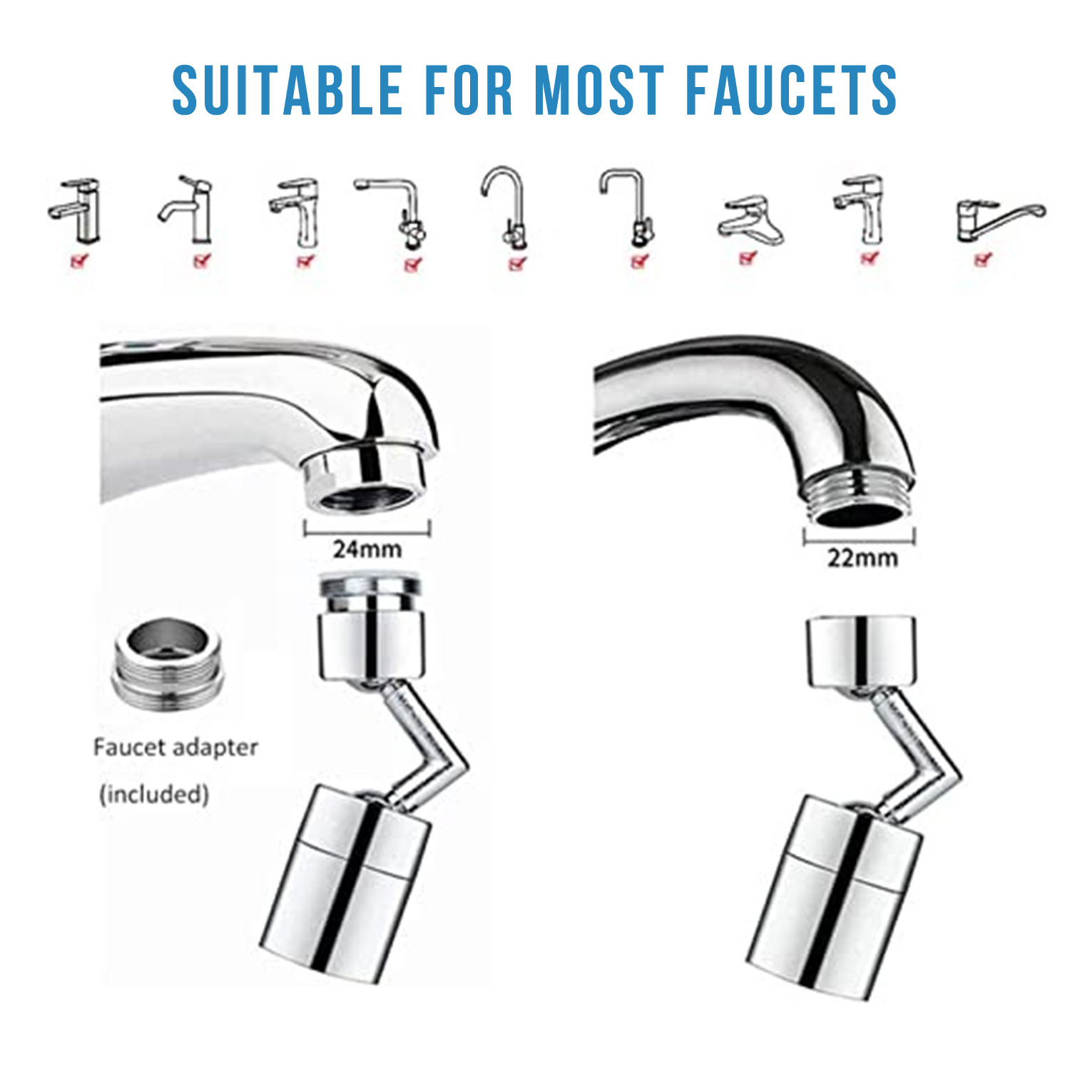 🔥Mother's Day Hot Sale-70% OFF - Universal Splash Filter Faucet(👍BUY 2 GET 1 FREE TODAY)