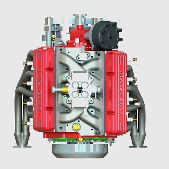 NEW Benzin OHV V8 Kleinblock-Motor Modellkits 4-Takt 44cc wassergek??hlt