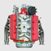 NEW Benzin OHV V8 Kleinblock-Motor Modellkits 4-Takt 44cc wassergek??hlt