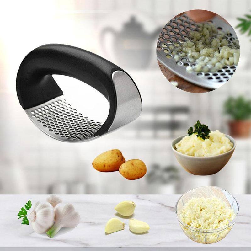 (🌲Hot Sale- SAVE 48% OFF) Stainless Steel Garlic Press, BUY 3 GET 2 FREE & FREE SHIPPING