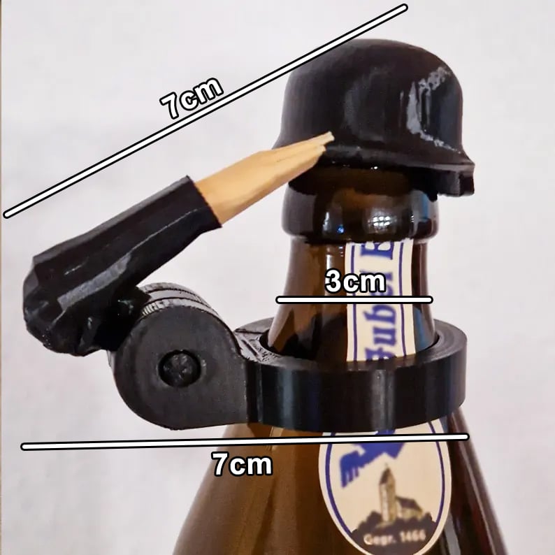 🔥Letzter Tag 50% RABATT 💥🫡Soldat Salut Bierflasche Helm