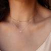 Tewiky Diamond Necklaces for Women, Dainty Gold Necklace 14k Gold Plated Long Lariat Necklace Simple Gold CZ Diamond Choker Necklaces for Women Trendy Gold Necklace Jewelry Gifts for Girls