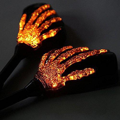 🔥Hot Sale 50% OFF-🏍️LED Skeleton Claw Side Mirror Rearview Mirror