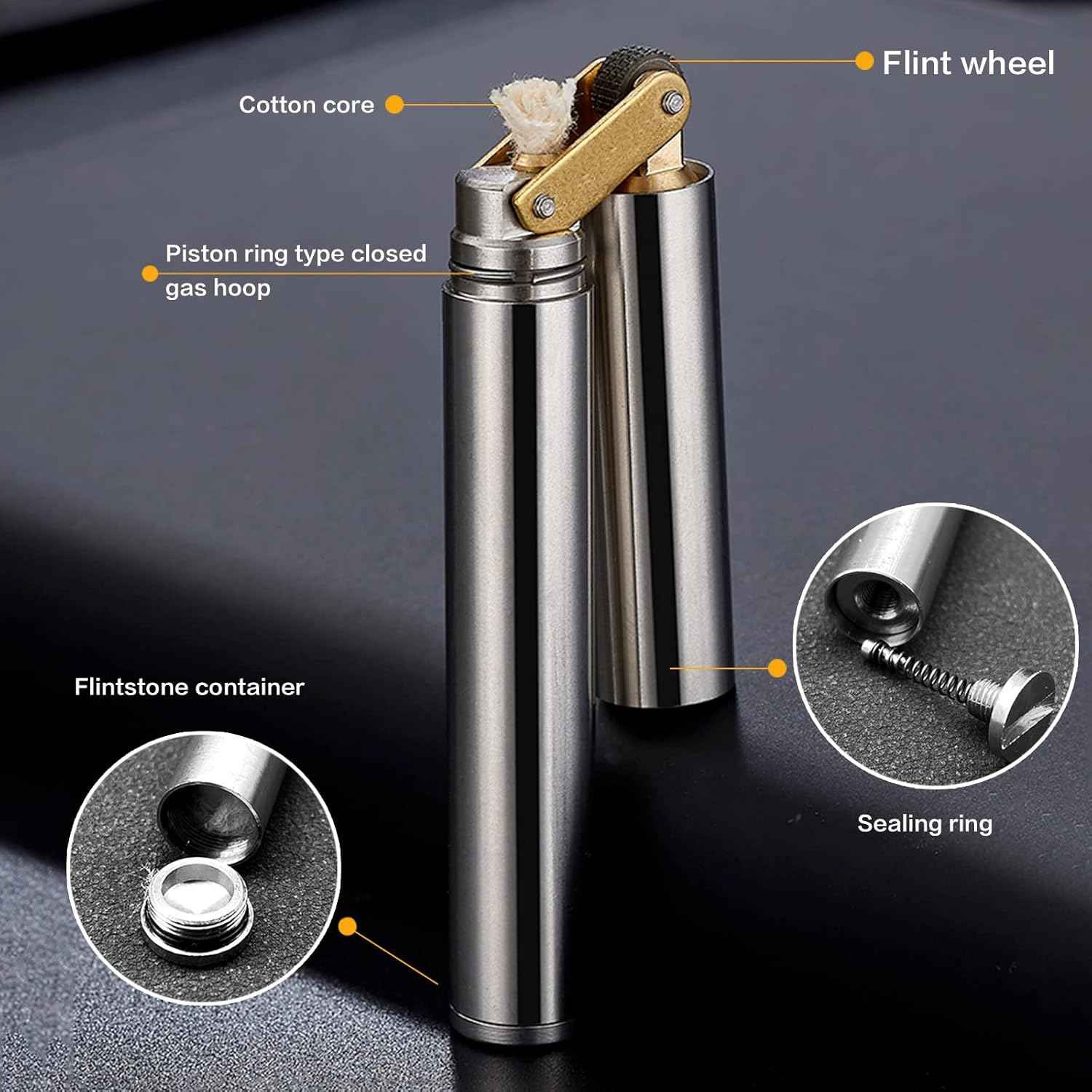 Portable Mini Vintage Kerosene Lighter