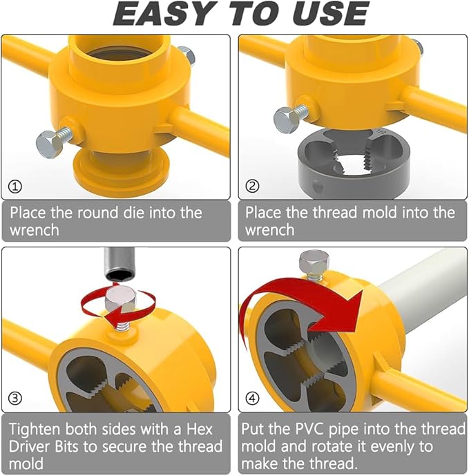 (🔥Special Offer 1000pcs 50% OFF) Pipe Thread Cutter, Plastic Pipe Quick Connector Set