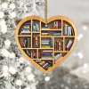 (🎄EARLY CHRISTMAS SALE - 50% OFF) 🎁💝Book Lovers Heart Ornament(2D Flat)