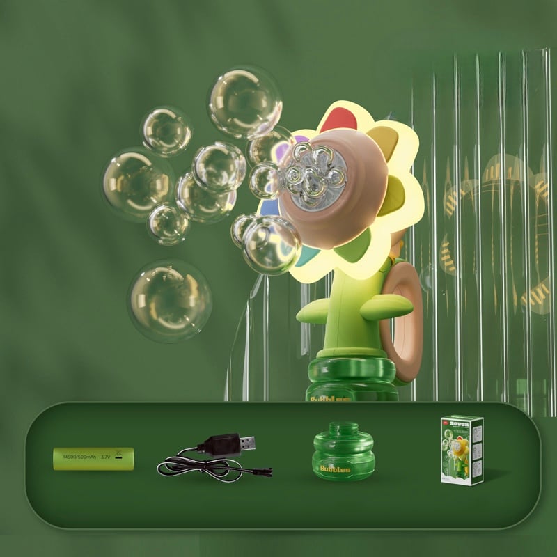 🎁TikTok Last Day Sale - 70% OFF🎉Car-mounted rechargeable fun swing dance sunflower bubble machine🌻✨