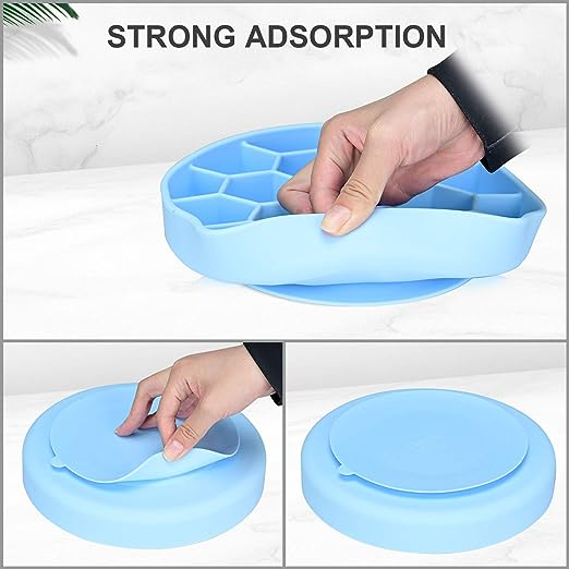 Slow Feeder Dog Bowl, Dog Bowl Slow Feeder Non-Slip Dog Bowl Silicone Suction Cup Honeycomb Dog Slow Feeder Bowl