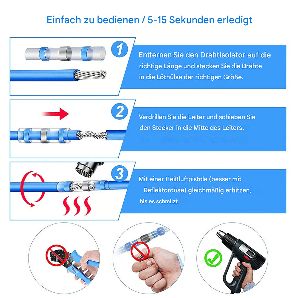 ✨Letzter Tag 49 % Rabatt🔥Schweißversiegelter Kabelstecker
