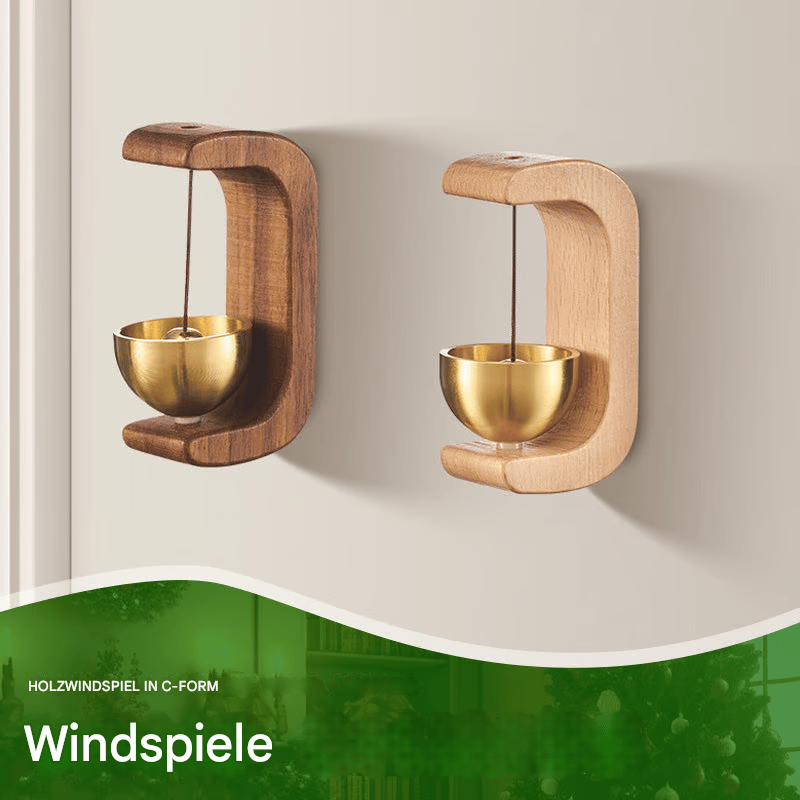 🎐C-förmiges Windspiel aus Holz