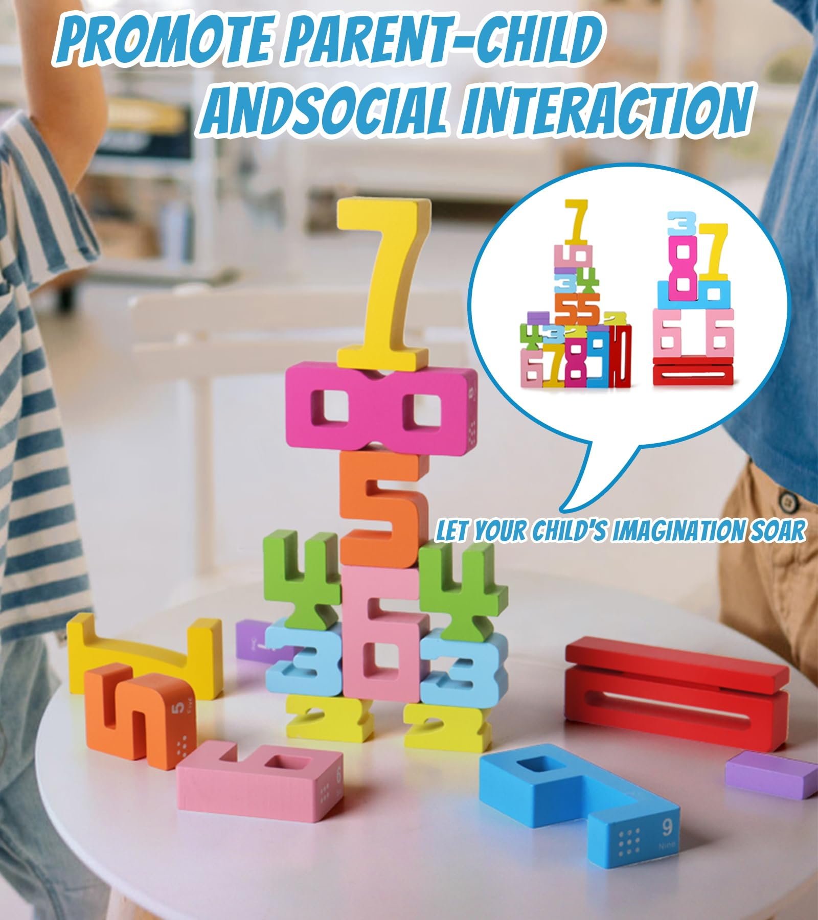 🥇Montessori-Inspired Wooden Number Building Blocks