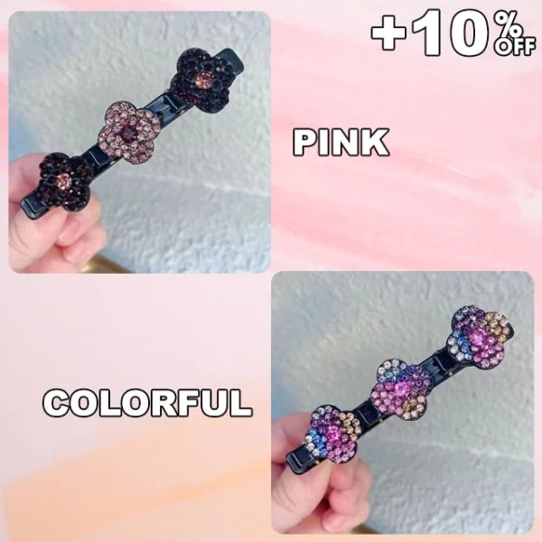 ✨(Last Day Promotion - Save 72% OFF)✨ Sparkling Crystal Stone Braided Hair Clips🔥Buy More,Save More🔥