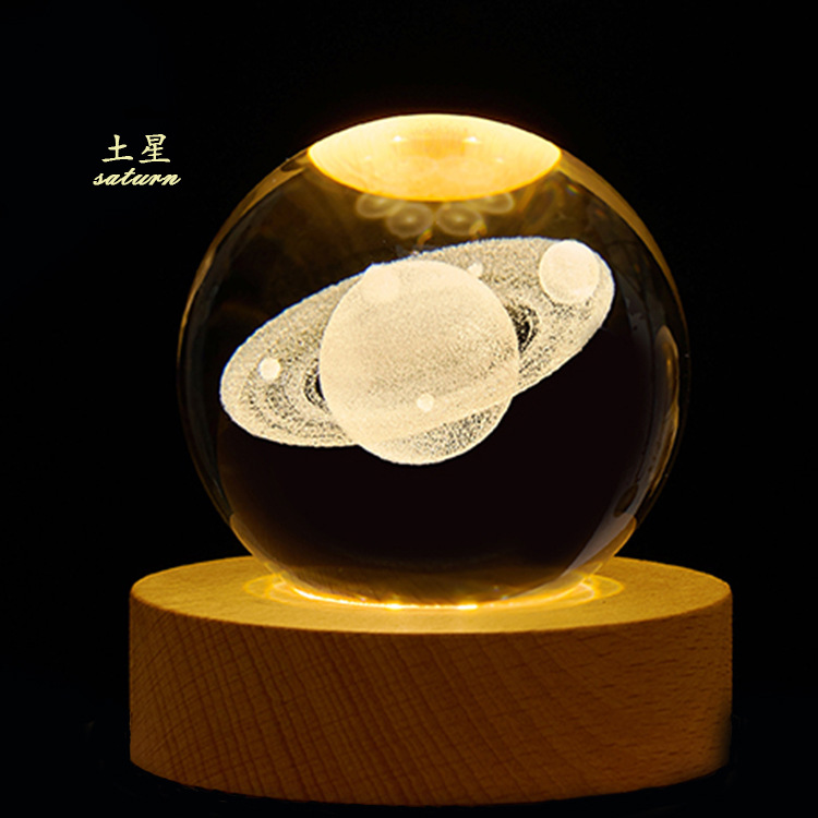 🔥Space planet 3D engraving LED night light🪐🌔✨