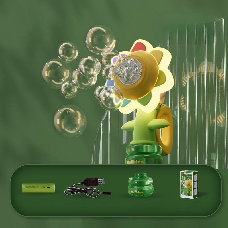 🎁TikTok Last Day Sale - 70% OFF🎉Car-mounted rechargeable fun swing dance sunflower bubble machine🌻✨