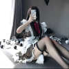 Cute anime maid cosplay costume outfit wit apron & tie PPF0290