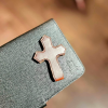 ✝️ 𝐈𝐃𝐎𝐋𝐈𝐙𝐄𝐈𝐍𝐋𝐀𝐘® Cross Bookmark/Money Clip Grain Leather