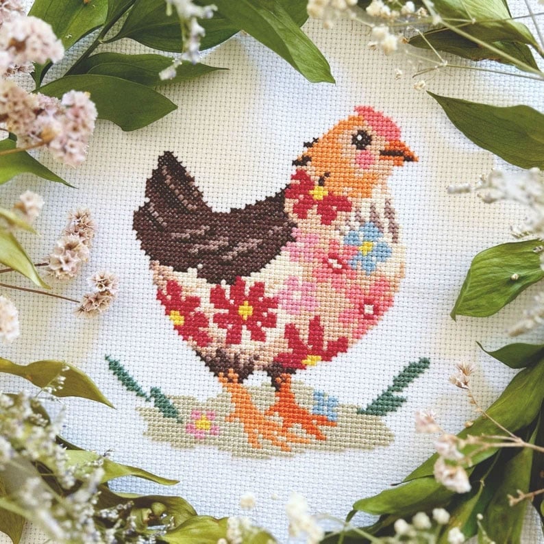 🎄Christmas Sale - 70% OFF🎁American DIY Handicrafts--Flower Winter Bird Cross Stitch Kit