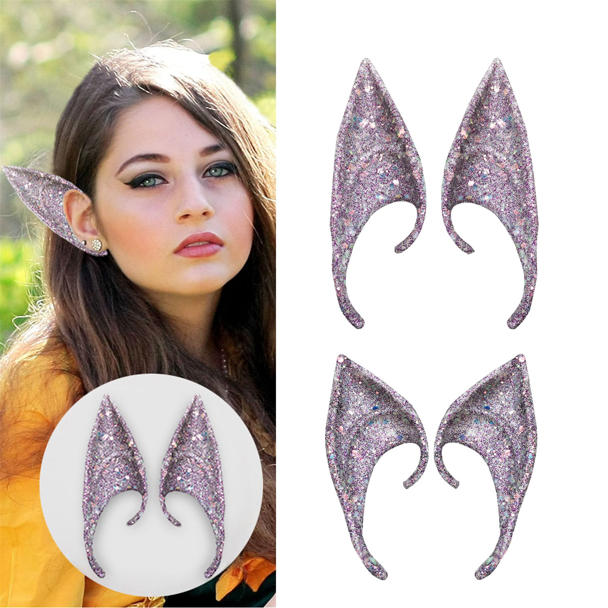 🎃HALLOWEEN PRESALE 48% OFF-Hand Made Glitter Elf Ears (BUY 3 GET FREE SHIPPING)