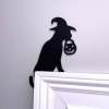 (Last Day Promotion - 50% OFF) Witch Cat Halloween Door Corner Decor