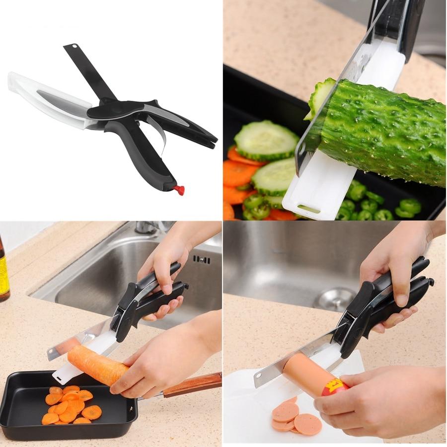 (🎄Christmas Hot Sale - 49% OFF)✨️2 in 1 Kitchen Scissors & Cutting Board