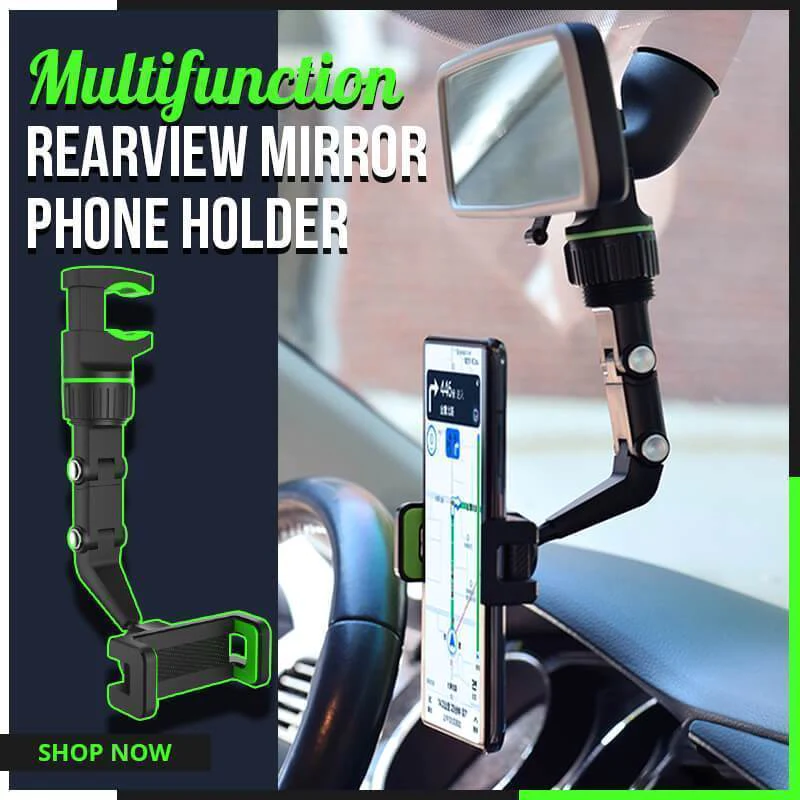 (🔥Last Day Promotion- SAVE 48% OFF)Multifunctional Rearview Mirror Phone Holder(Buy 2 get 1 Free NOW)