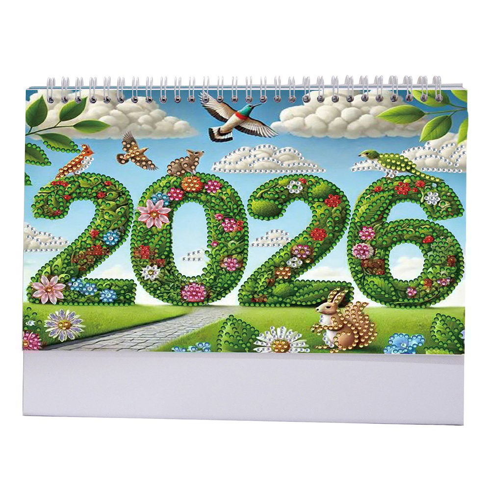 🔥Last Day Promotion 50% OFF🔥2026 DIY Special Shape Desktop Diamond Standing Calendar