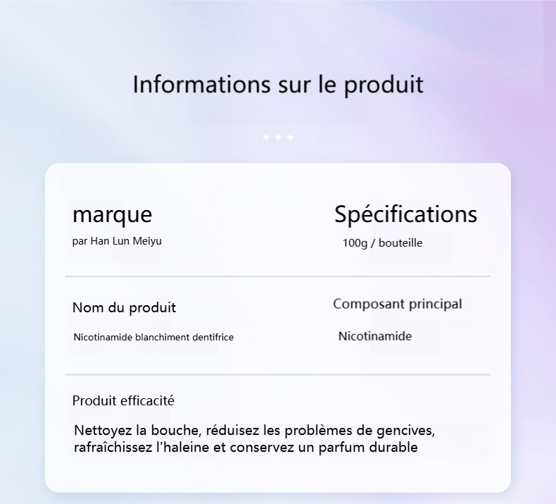 🦷 Dentifrice blanchissant à la niacinamide – Pour des dents plus saines et plus blanches !
