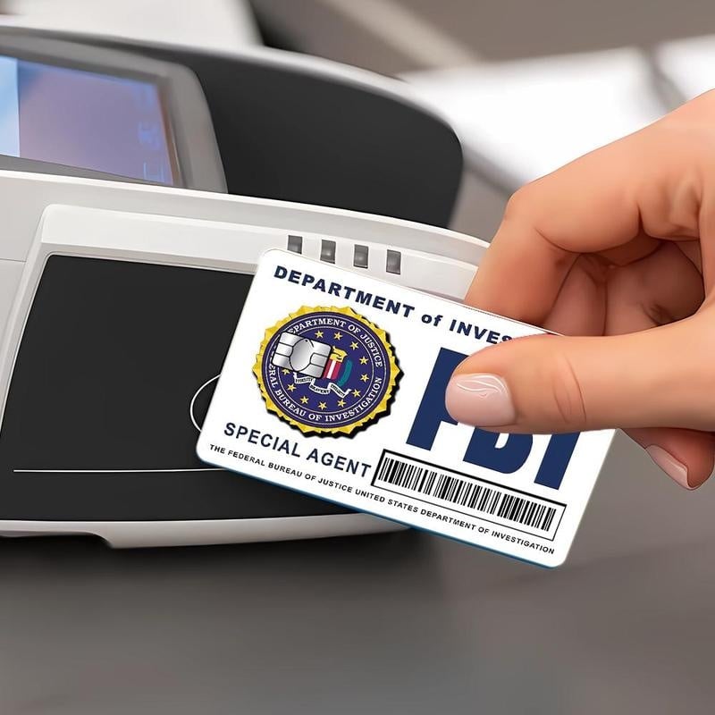 🕵️‍♂️ Secret Agent Card Skins Kit: FBI/ICE Designs  • Cosplay & Gift Stickers