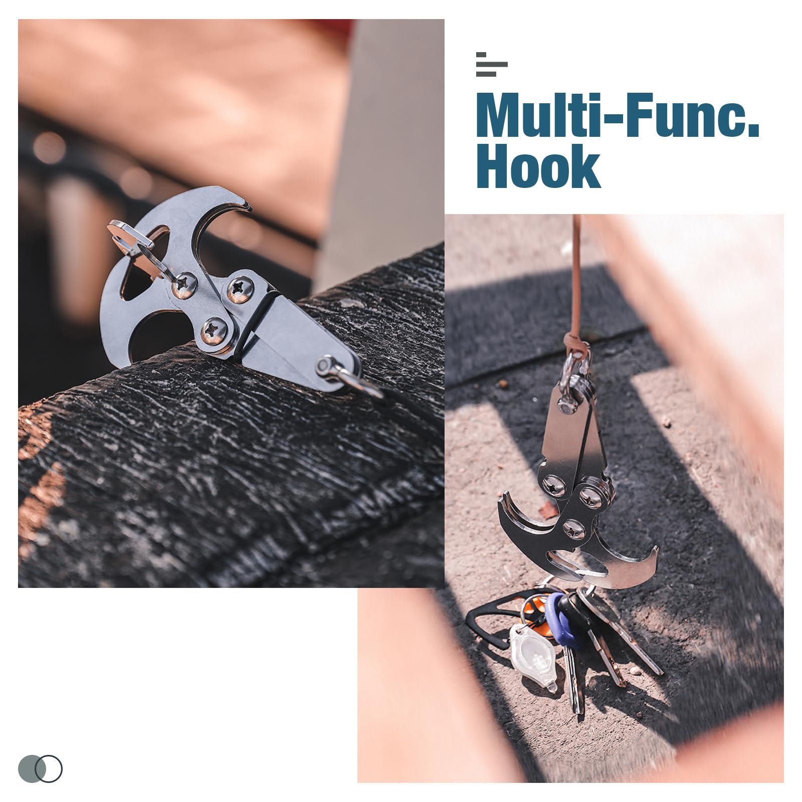 (🔥Last Day Promotions - 50% OFF) Multifunctional Stainless Steel Outdoor Carabiner Hook, BUY 5 GET 3 FREE  & FREE SHIPPING