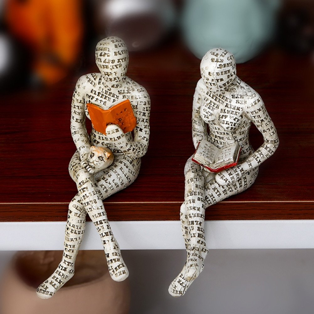 (🌲CHRISTMAS HOT SALE - 50% OFF) 🎁Nordic Modern Reading Woman Statues, BUY 2 FREE SHIPPING