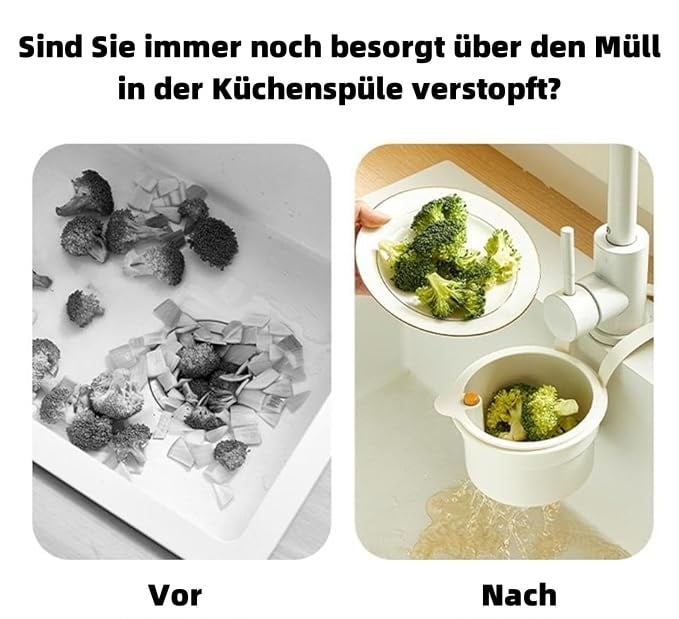 Automatischer Ablass-Siebkorb – Multifunktionaler Ein-Knopf-Druck-Hängekorb mit Sieb für Küchenspüle