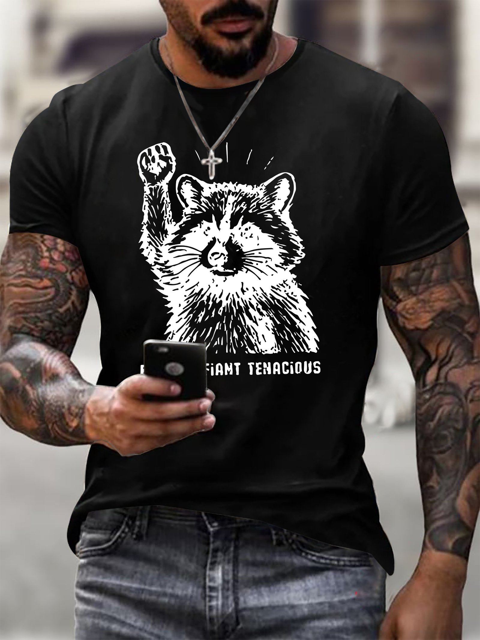 Men's FDT 8647 Feral Defiamt Tenacious Printing T Shirt