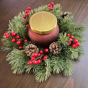 🍁Fall Harvest Sale: 60% OFF! Farmhouse Christmas Candle Ring,Christmas Decoration For Candle
