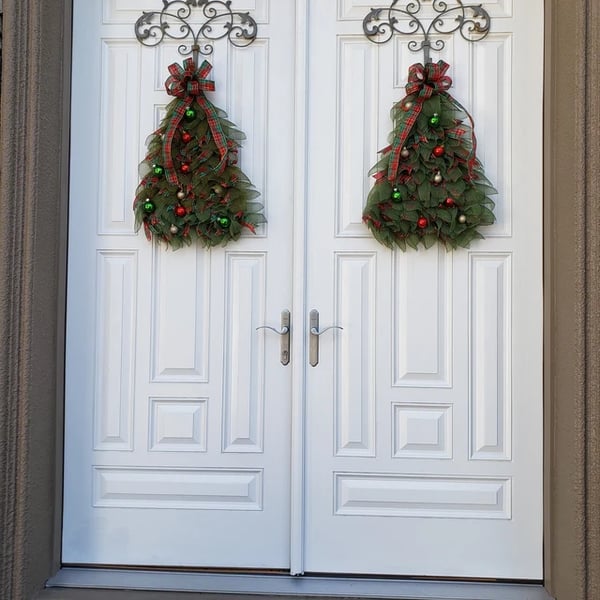 ✨Last Day 49% OFF🎄Handmade Farmhouse Christmas Tree Garland for Front Door