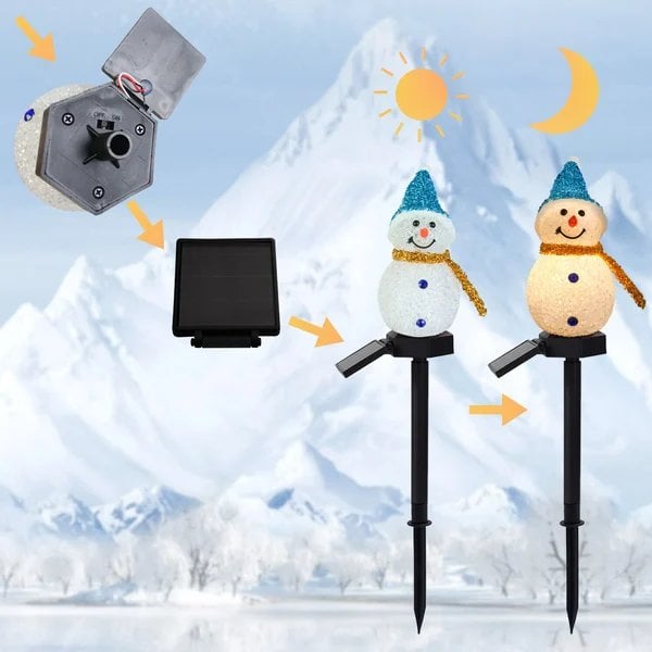 (🌲Early Christmas Sale- 50% OFF) Waterproof solar snowman lamp