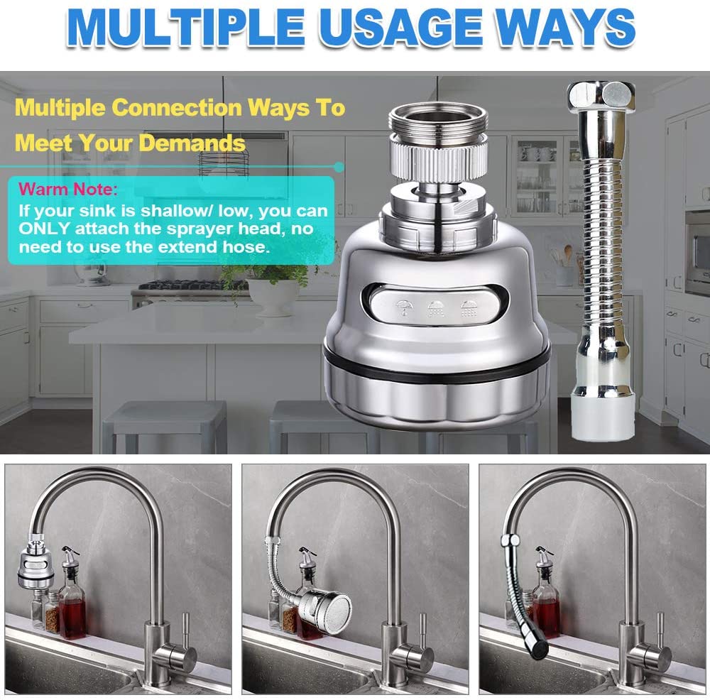 🎅EARLY XMAS SALE 48% OFF🎁 Upgraded 360° Rotatable Faucet Sprayer Head