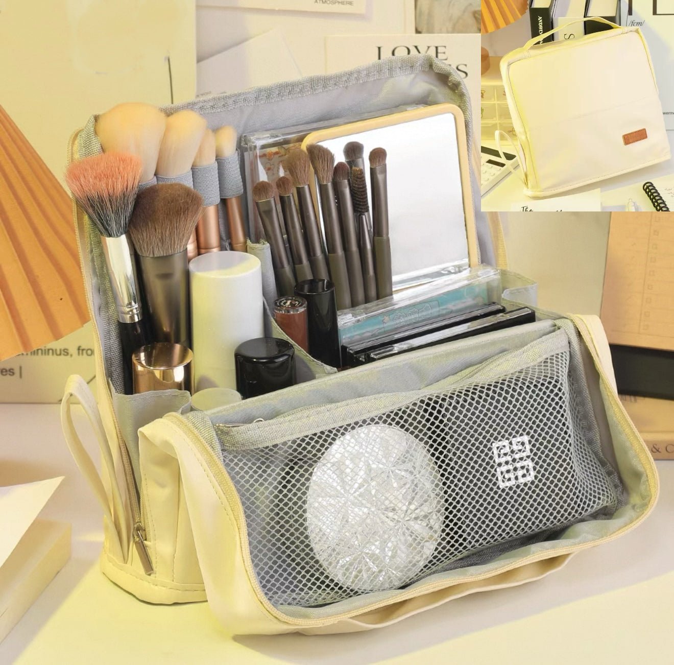 🔥Last Day Promotion 70% OFF🔥Portable Large Capacity Standing Makeup Bag