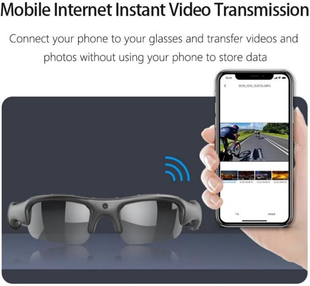 🏆Flash Sale⚡50K+ SOLD! Almost Gone💥Camera Glasses Smart HD 1080P WiFi Sports Glasses with Camera Video 32G