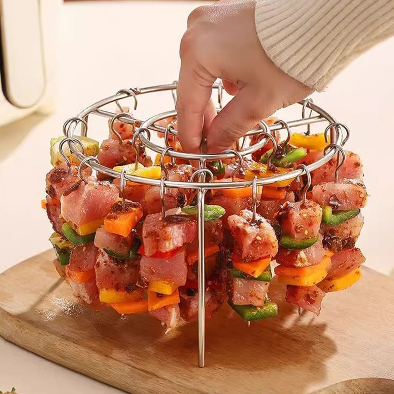 🎁TikTok Last Day Sale - 70% OFF🎉🥩Air Fryer Barbecue Grill Vertical Kebab Grill + Free Heat-Resistant Gloves🍤