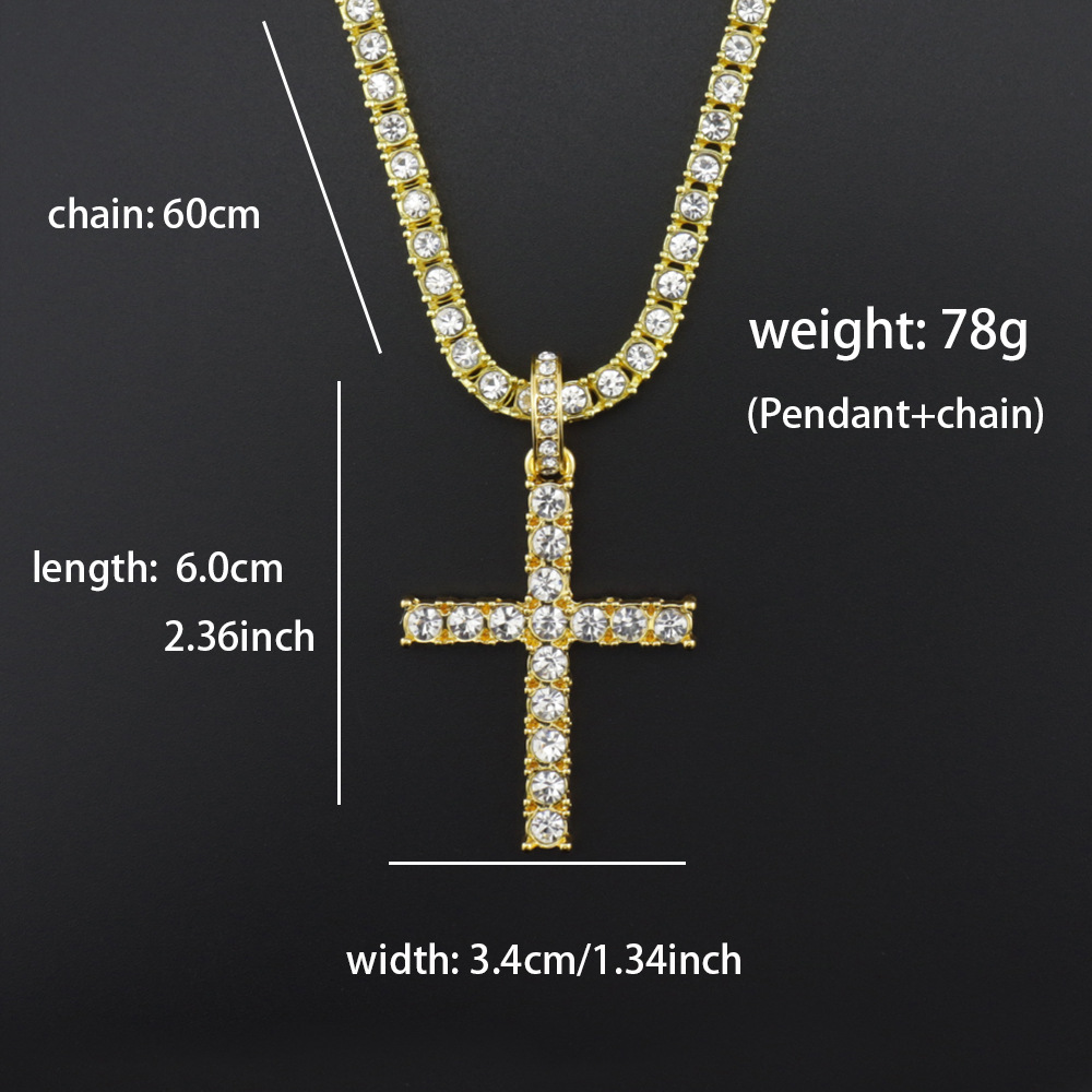 🔥Last Day Promotion - 50% OFF🎁Moissanite Cross Necklace for Men&Women