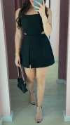 Women's Suspender Hollow Slit Design Casual Dress