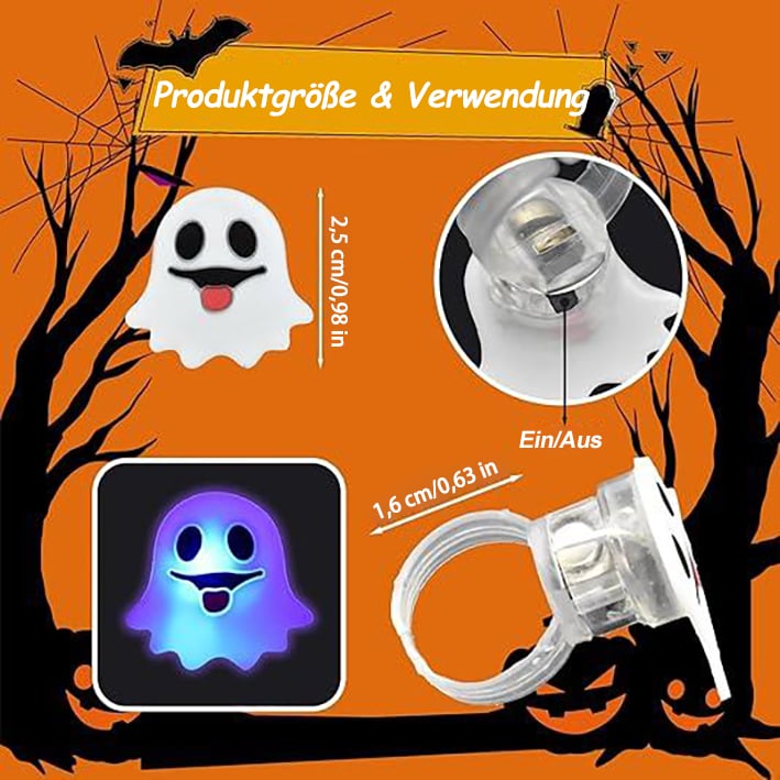 🔥Letzter Tag 50% RABATT - Halloween 50 Stück LED-Leuchtringe