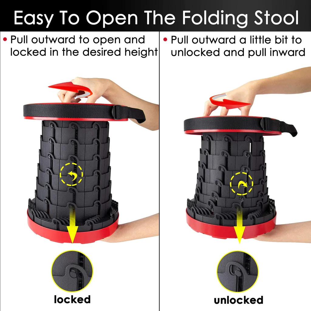 Retractable Folding Stool