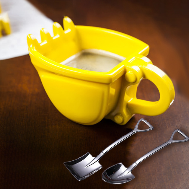 (Buy 2 Free Shipping) Excavator Bucket Coffee Mug+Stainless Steel Shovel Spoon(Free Gift Today!)